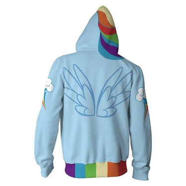 Rainbow Dash Lightweight Women's Hooded Jacket Cosplay Costumes Women's Hoodie Sweatshirt Animation Cartoon Anime from NSE Imports #2.